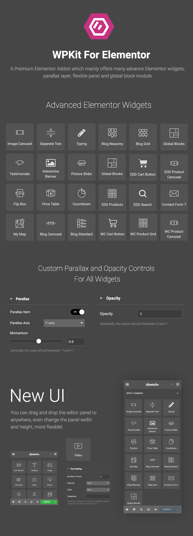 WPKit For Elementor | Advanced Elementor Widgets Collection & Parallax Layer - 1